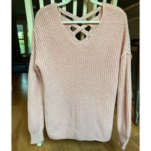 Blush Pink Cable Knit Sweater by Mossimo. Size: Small.